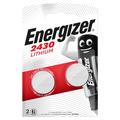 Energizer Mini CR2430 myntcellsbatteri 3V - 2 st.