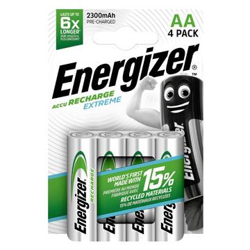 Energizer Recharge Extreme Uppladdningsbara R6/AA-batterier 2300mAh - 4 st.