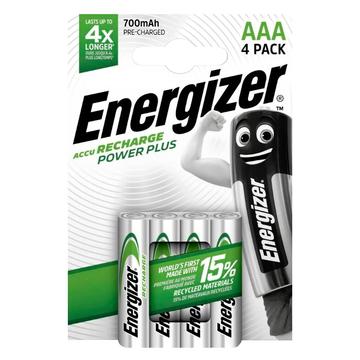 Energizer Recharge Power Plus laddningsbara R03/AAA-batterier 700mAh - 4 st.