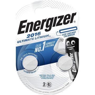 Energizer Ultimate CR2016 myntcellsbatteri 3V - 2 st.