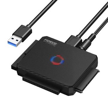 Fideco PL03 USB 3.0 till HDD/SSD-adapter - svart