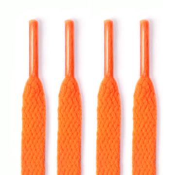 Platta snören i polyester - 120cm - Fluorescerande orange