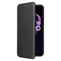 OnePlus Nord CE 2 Lite 5G Flipfodral - Kolfiber - Svart