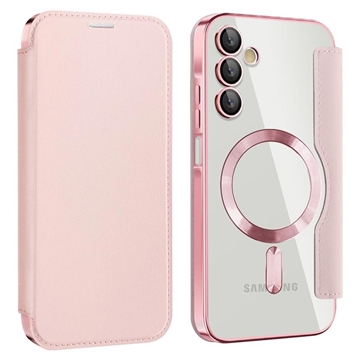 Samsung Galaxy A15 Flikfodral med kortplats - MagSafe-kompatibel - Rosa