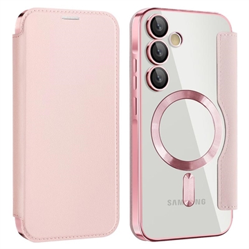 Samsung Galaxy A35 Flikfodral med kortplats - MagSafe-kompatibel - Rosa