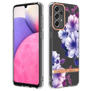 Flower Series Samsung Galaxy A33 5G TPU-skal - Lila Begonia