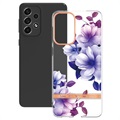 Flower Series Samsung Galaxy A33 5G TPU-skal - Lila Begonia