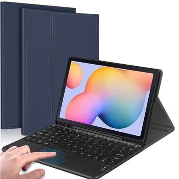 Samsung Galaxy Tab S6 Lite 2020/2022/2024 Bluetooth-tangentbordsfodral m/ Pekplatta - Blå