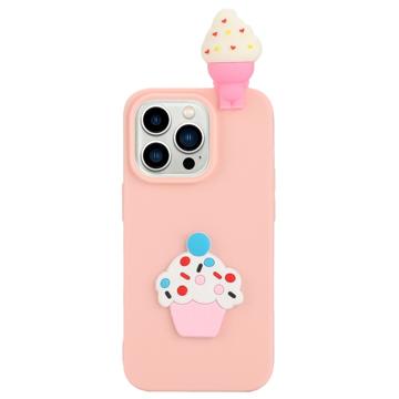 3D Cartoon iPhone 14 Pro TPU-skal