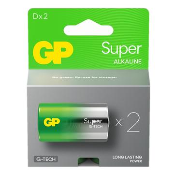 GP Super G-Tech LR20/D-batterier - 2 st.