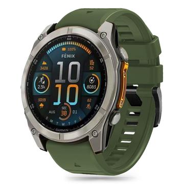 Garmin Fenix 5/6/6 Pro/7/8/E Tech-Protect Silikonlinjerem - 47mm - Militärgrön