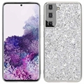 Samsung Galaxy S21 FE 5G Glitter Series Hybrid Skal - Silver