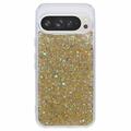 Google Pixel 9 Pro XL Glitter Flakes TPU-skal - Guld