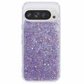 Google Pixel 9 Pro XL Glitter Flakes TPU-skal - Lila