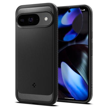 Google Pixel 9/9 Pro Spigen Rugged Armor TPU Skal - Svart