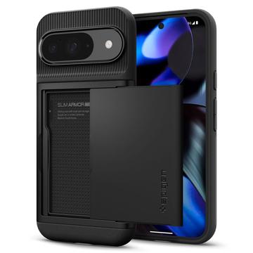 Google Pixel 9/9 Pro Spigen Slim Armor CS Skal - Svart