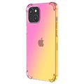 Gradient Stöttåligt iPhone 14 TPU-skal - Rosa / Guld