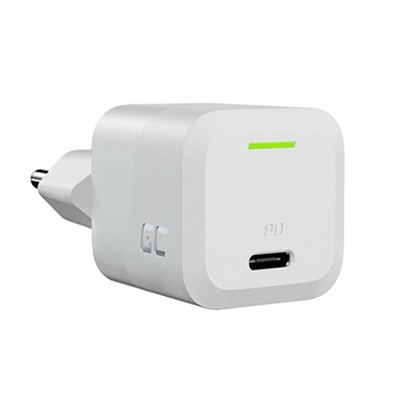 Green Cell Power GaN-laddare 33W - Kompakt USB-C snabbladdare för bärbar dator, MacBook, iPhone, surfplatta, Nintendo Switch - Vit