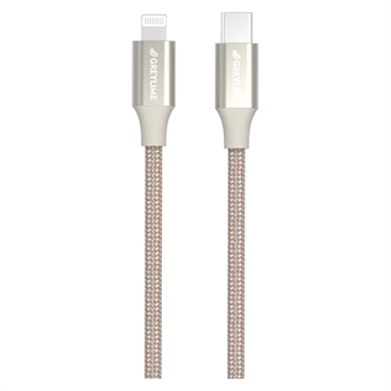 GreyLime 18W Flätad USB-C / Lightning Kabel - MFi-Certifierad - 1m