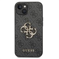 Guess 4G Big Metal Logo iPhone 14 Hybrid Skal - Svart