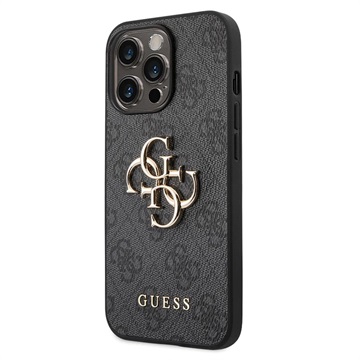 Guess 4G Big Metal Logo iPhone 14 Pro Max Hybrid Skal - Svart