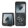 Samsung Galaxy Z Flip6 Guess 4G Big Metal Logo Hybrid Skal - Svart