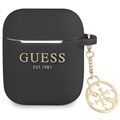 Guess 4G Charm AirPods / AirPods 2 Silikonskal - Svart