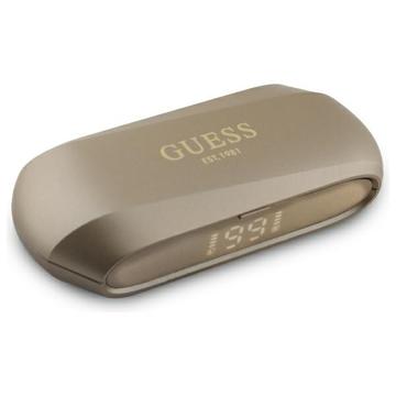 Guess Elongated Metallic Printed Logo Trådlösa hörlurar med laddningsfodral - Guld