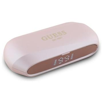 Guess Elongated Metallic Printed Logo Trådlösa hörlurar med laddningsfodral - Rosa