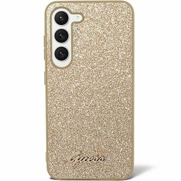 Samsung Galaxy S24 Guess Glitter Flakes Metal Logo Hybridskal