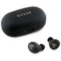 Guess Grained Classic Logo True Wireless hörlurar - Svart