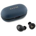 Guess Grained Classic Logo True Wireless Hörlurar - Blå