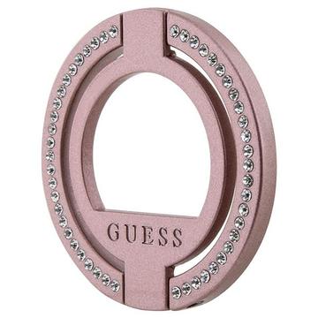 Guess magnetisk ringhållare / stativ med rhinestones - rosa