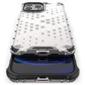 Honeycomb Armored iPhone 14 Pro Max Hybridskal - Genomskinlig