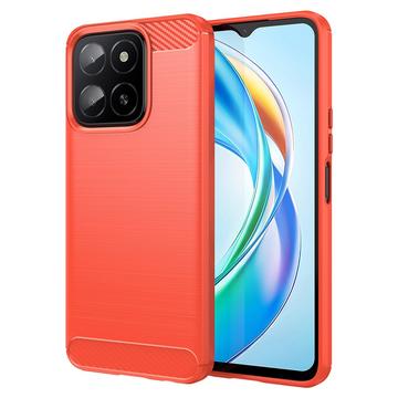 Honor X5b/X5b Plus Borstat TPU Skal - Kolfiber