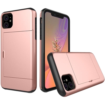 iPhone 11 Hybridskal med Skjutkortplats - Rødguld