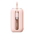 Joyroom JR-L012 färgglad 10000mAh Power Bank - USB-C & Lightning-kabel, 22.5W - Rosa