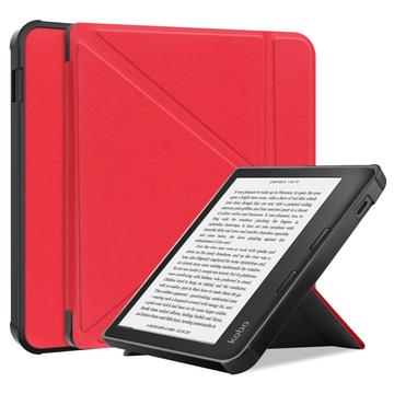 Kobo Libra 2 Origami Stand Foliofodral - Röd