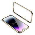 Le-Lock Series iPhone 14 Pro Metall Bumper - Guld