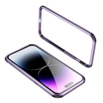 Le-Lock Series iPhone 14 Pro Metall Bumper - Lila