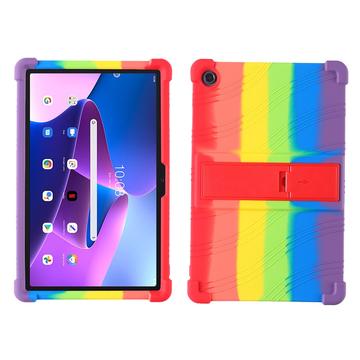 Lenovo Tab M10 Plus Gen 3 silikonfodral med kickstand - färgglatt