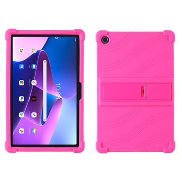 Lenovo Tab M10 Plus Gen 3 Silikonskal med kickstand - Hot Pink