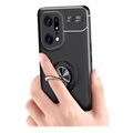 Oppo Find X5 Pro Magnetiska Ring Grip Skal - Svart