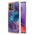 Motorola Moto G84 Marble Pattern Elektropläterat IMD TPU Skal