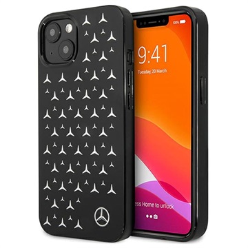 Mercedes-Benz Stars Pattern iPhone 13 Skal - Svart