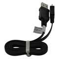 MicroUSB Flat Data Kabel - Svart - 0,95m