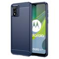 Motorola Moto E13 Borstat TPU Skal - Kolfiber