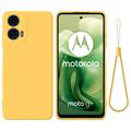 Motorola Moto G04/G24 Liquid Silikonskal - Gul