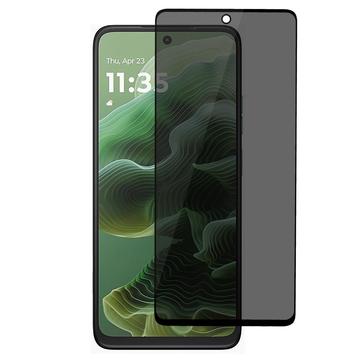 Motorola Moto G35 Privacy Heltäckande Härdat Glas Skärmskydd - 9H - Svart Kant