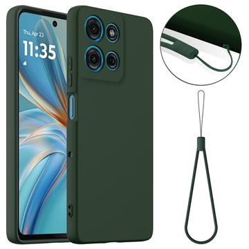 Motorola Moto G75 Liquid Silikonskal - MagSafe-kompatibelt - Mörk grön